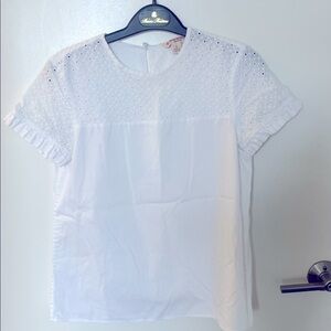 Brooks Brothers White Eyelet Blouse size s